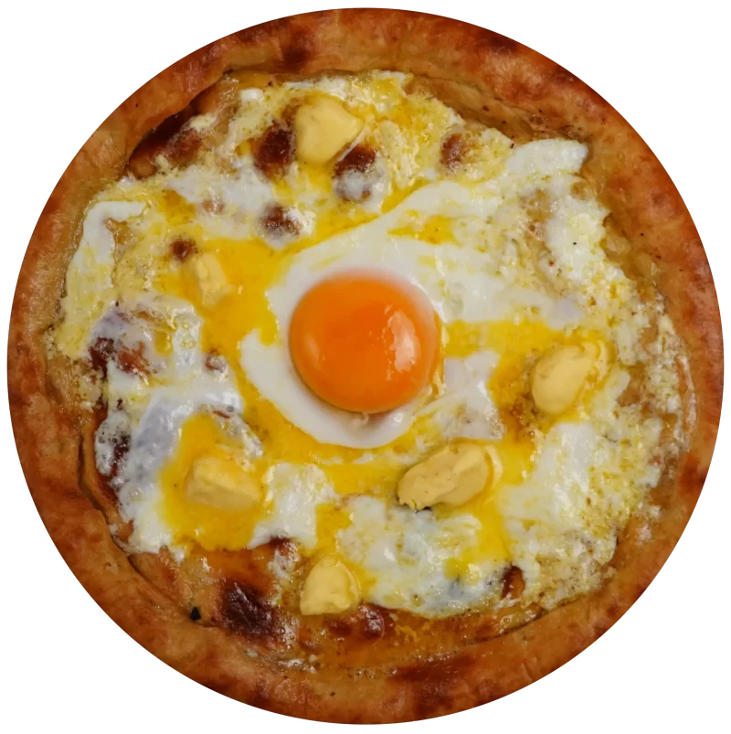 Yağlı Yumurtalı Açık Yuvarlak Pide